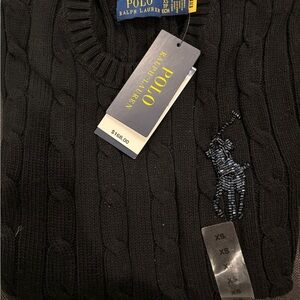 Polo Ralph Lauren Black Cable Knit Sweater